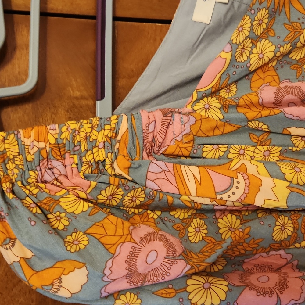 Blouse fall floral on/off shoulder